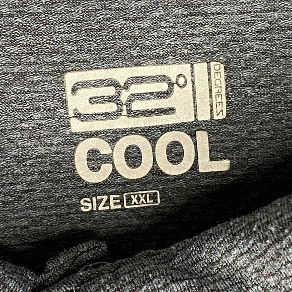 32 Degrees Cool Polo Shirt Micro Stripe Blue Size 2XL - Picture 3 of 4